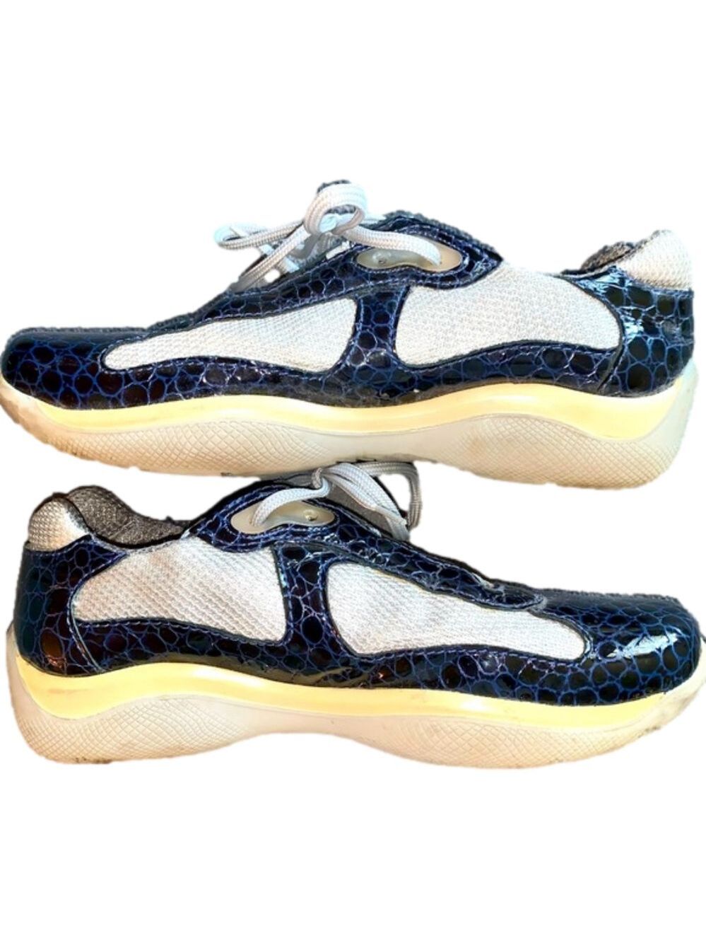 PRADA Alligator Print America Cup Sneakers - Picture 5 of 15